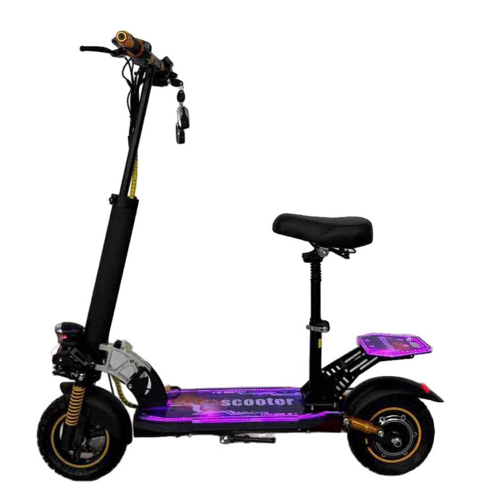 500W 10 Inch Light-up Acrylic ELectric Scooter with Dual Suspension