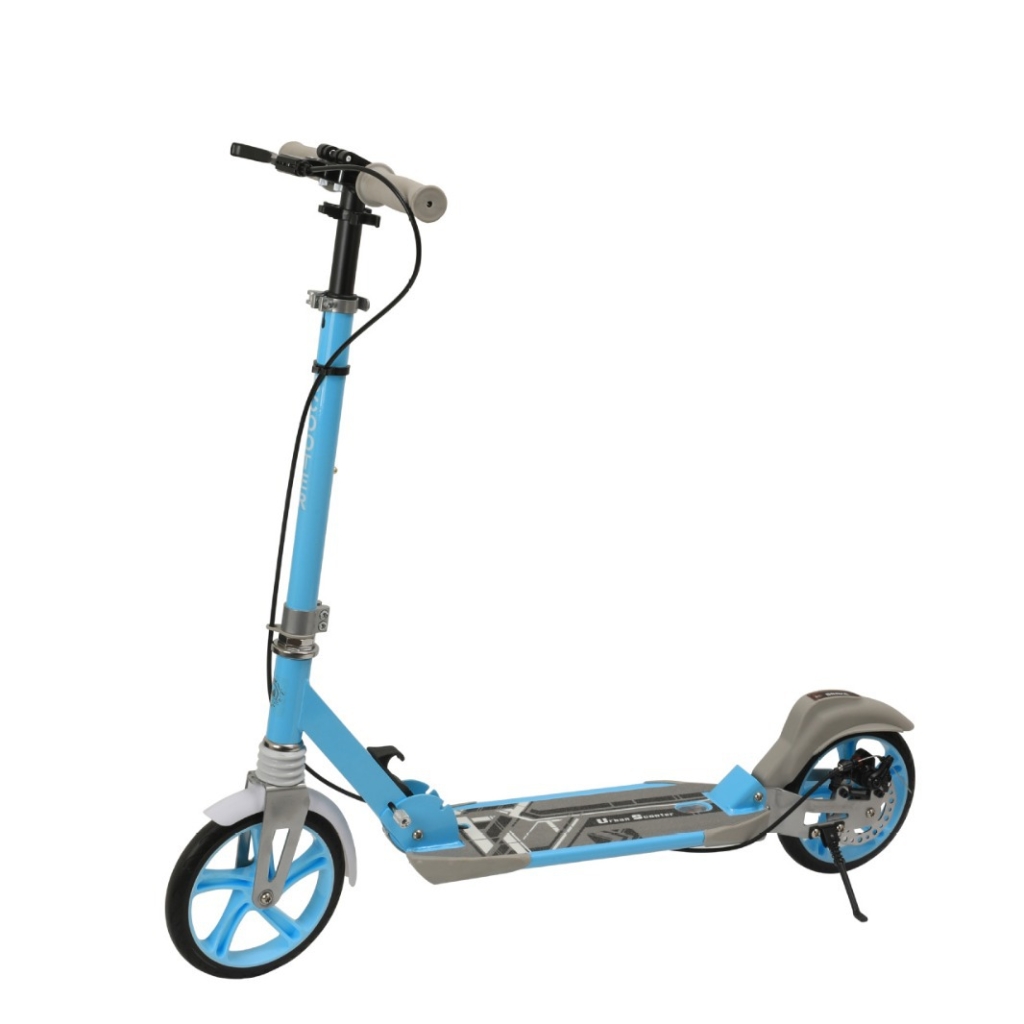Dual Shock Absorber Kick Scooter with Plastic Protector
